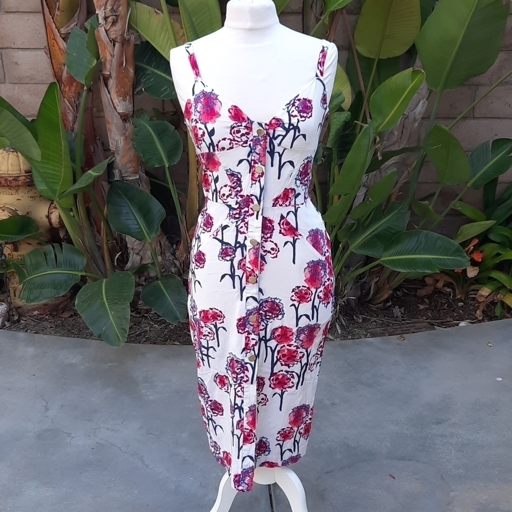 Tanya Taylor Garden Print Antonia Sleeveless dress size 4